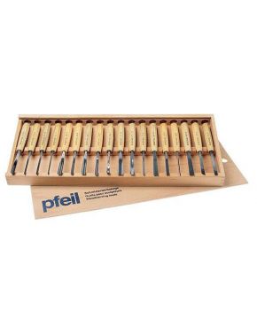 Caja de madera para 18 herramientas de iniciación (vacío) Pfeil