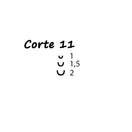 Gubia Dos Cerezas corte 11 - 47 (1, 1.5, y 2 mm)